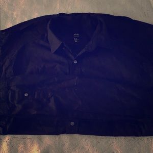 Black Button Down Long Sleeve Dress Shirt